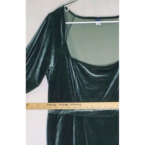 Old Navy Velvet Dress XL Empire Square Neck Mini - Picture 6 of 9